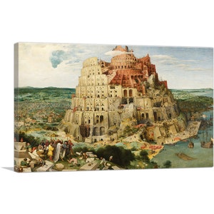 ARTCANVAS The Great Tower of Babel 1563 by Pieter Bruegel the Elder Canvas Art Print