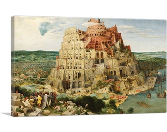 ARTCANVAS The Great Tower of Babel 1563 by Pieter Bruegel the Elder Canvas Art Print
