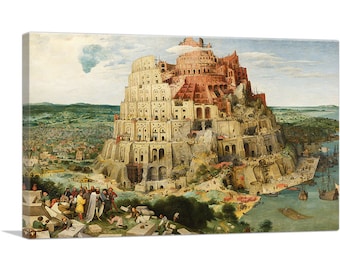 ARTCANVAS The Great Tower of Babel 1563 by Pieter Bruegel the Elder Canvas Art Print