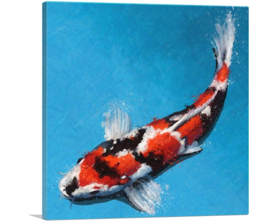 ARTCANVAS Doitsu Koi Carp Fish Japan China Asia Canvas Art Print