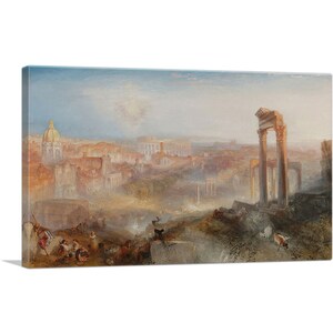 ARTCANVAS Modern Rome - Campo Vaccino by J. M. W. Turner Canvas Art Print