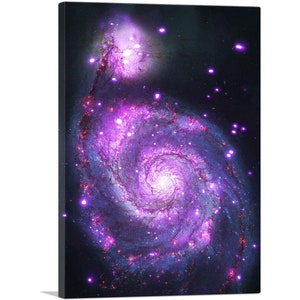 ARTCANVAS Spiral Whirlpool Galaxy Hubble Telescope NASA Photograph Canvas Art Print