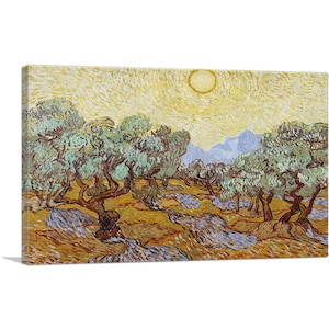 ARTCANVAS Olivos 1889 de Vincent van Gogh Lienzo impreso