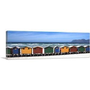 ARTCANVAS Colorful Beach Houses Home Decor Canvas Art Print