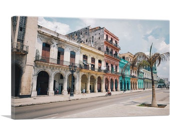 ARTCANVAS Havana Cuba Beachfront Street Canvas Art Print