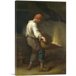 ARTCANVAS The Winnower by Jean-Francois Millet Canvas Art Print