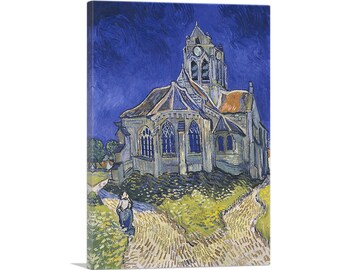 ARTCANVAS The Church at Auvers 1890 by Vincent van Gogh Canvas Art Print