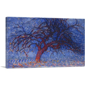 ARTCANVAS Evening - Red Tree 1908 by Piet Mondrian Canvas Art Print