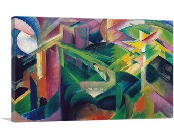 ARTCANVAS Deer in a Monastery Garden 1912 by Franz Marc Canvas Art Print