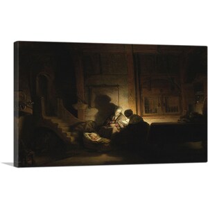 ARTCANVAS The Holy Family by Night 1642 Canvas Art Print by Rembrandt van Rijn