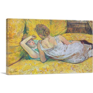 ARTCANVAS Abandonment - The Pair 1895 by Henri De Toulouse-Lautrec Canvas Art Print 26&quot;x18&quot;