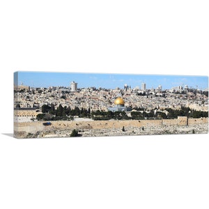 ARTCANVAS Jerusalem Israel Skyline Panoramic Canvas Art Print