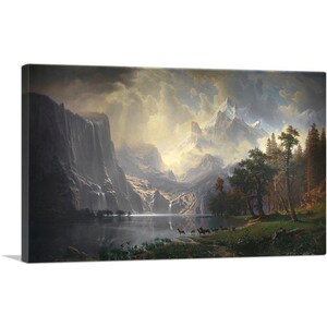 ARTCANVAS Among the Sierra Nevada California 1868 Canvas Art Print by Albert Bierstadt 26&quot;x18&quot;