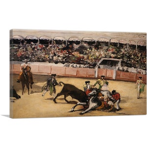 ARTCANVAS Bullfight 1866 by Edouard Manet Canvas Art Print 26&quot;x18&quot;