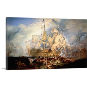 ARTCANVAS Battle of Trafalgar 1805 by J. M. W. Turner Canvas Art Print