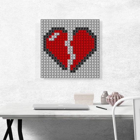 絵画 Braving heart Heart/brain Art Print | Hand Drawn With A Million Little