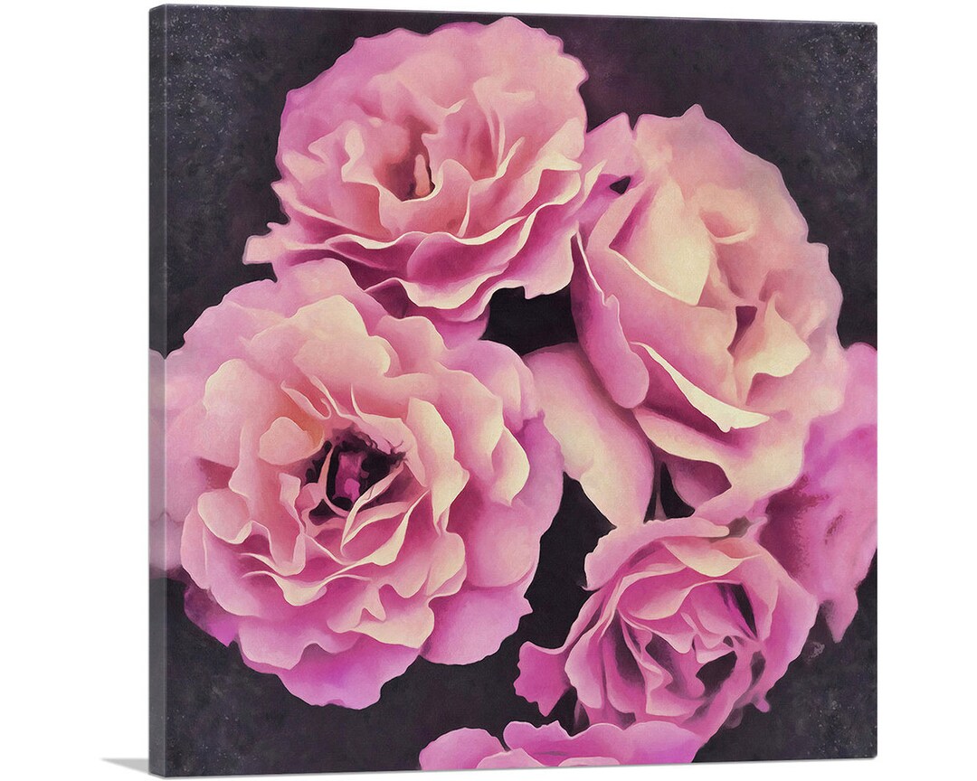 ARTCANVAS Pink Flowers Home Decor Canvas Art Print - Etsy
