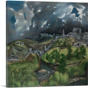 ARTCANVAS View of Toledo 1599 Canvas Art Print by El Greco