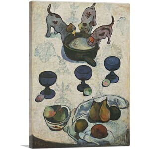 ARTCANVAS Still Life with Three Puppies 1888 by Paul Gauguin Canvas Art Print