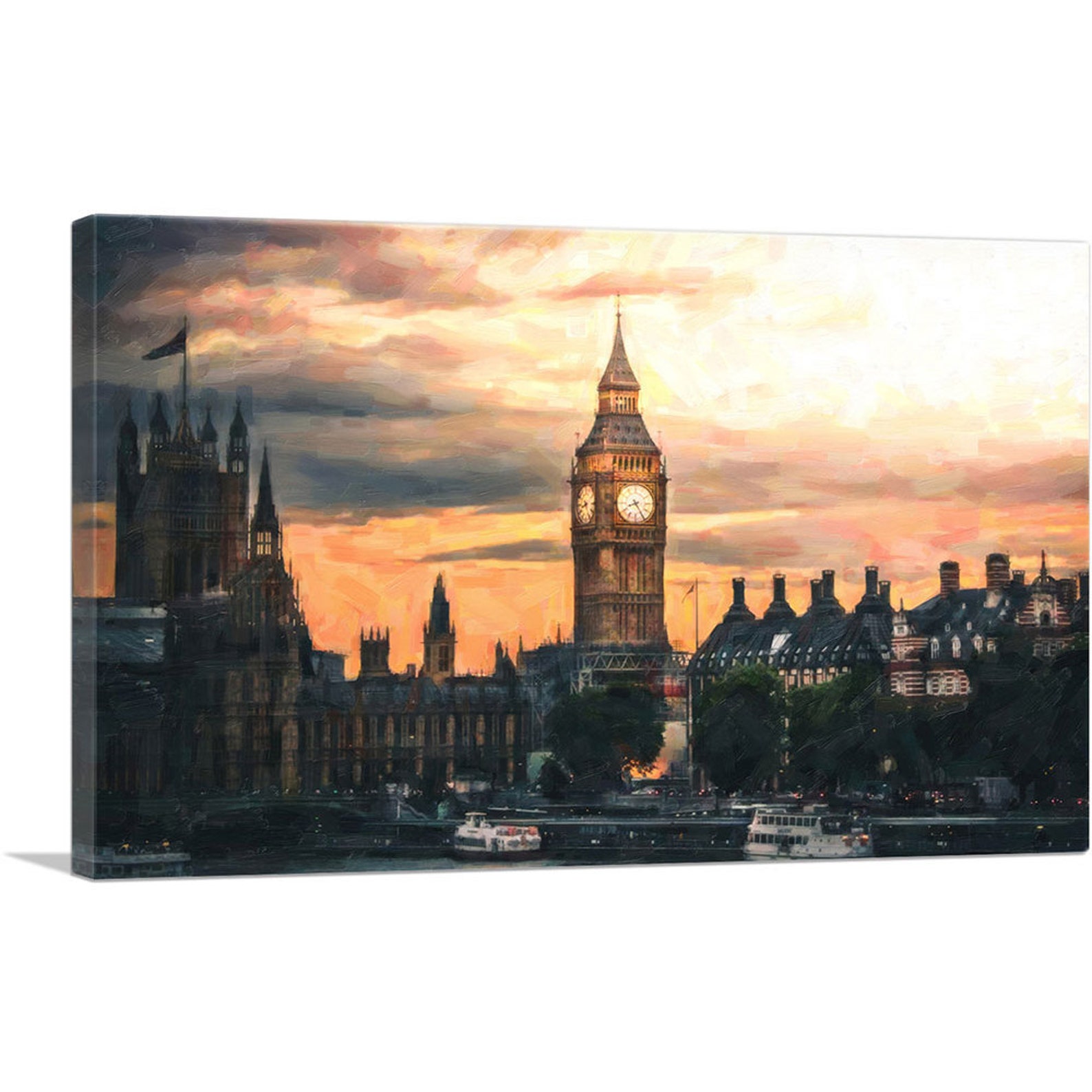 ARTCANVAS London England Cityscape Skyline Canvas Art Print - Etsy