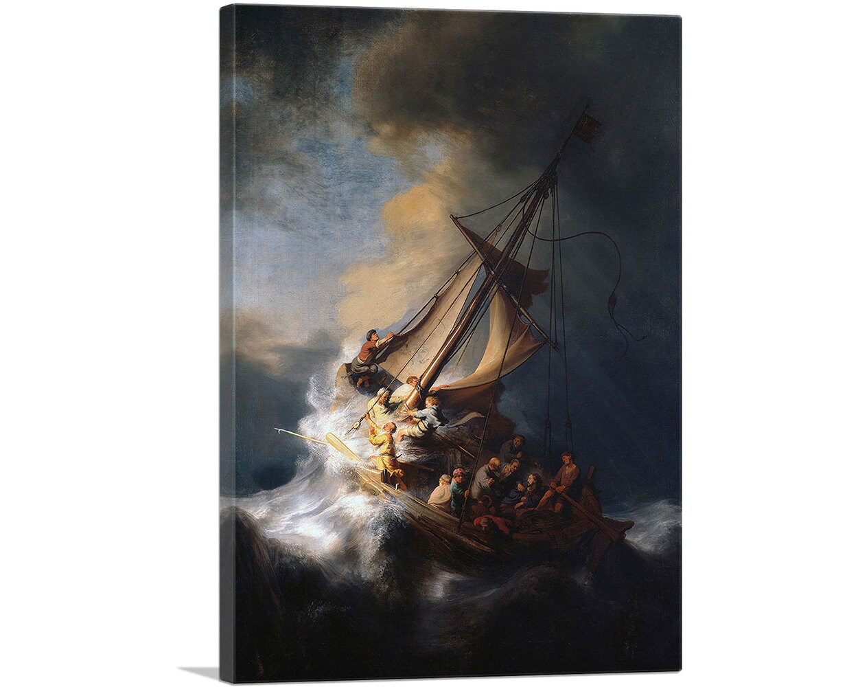 ARTCANVAS La tormenta en el mar de Galilea 1633 por Rembrandt | Etsy