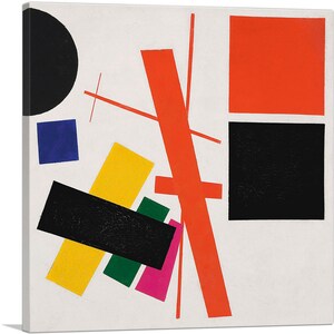 ARTCANVAS Suprematism - Nonobjective Composition by Kazimir Malevich Canvas Art Print