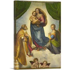 ARTCANVAS Sistine Madonna 1513 by Raphael Canvas Art Print