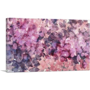 ARTCANVAS Pink Purple Petals Modern Rectangle Canvas Art Print