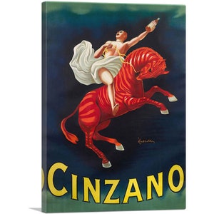 ARTCANVAS Cinzano Vermouth Torino 1910 by Leonetto Cappiello Canvas Art Print