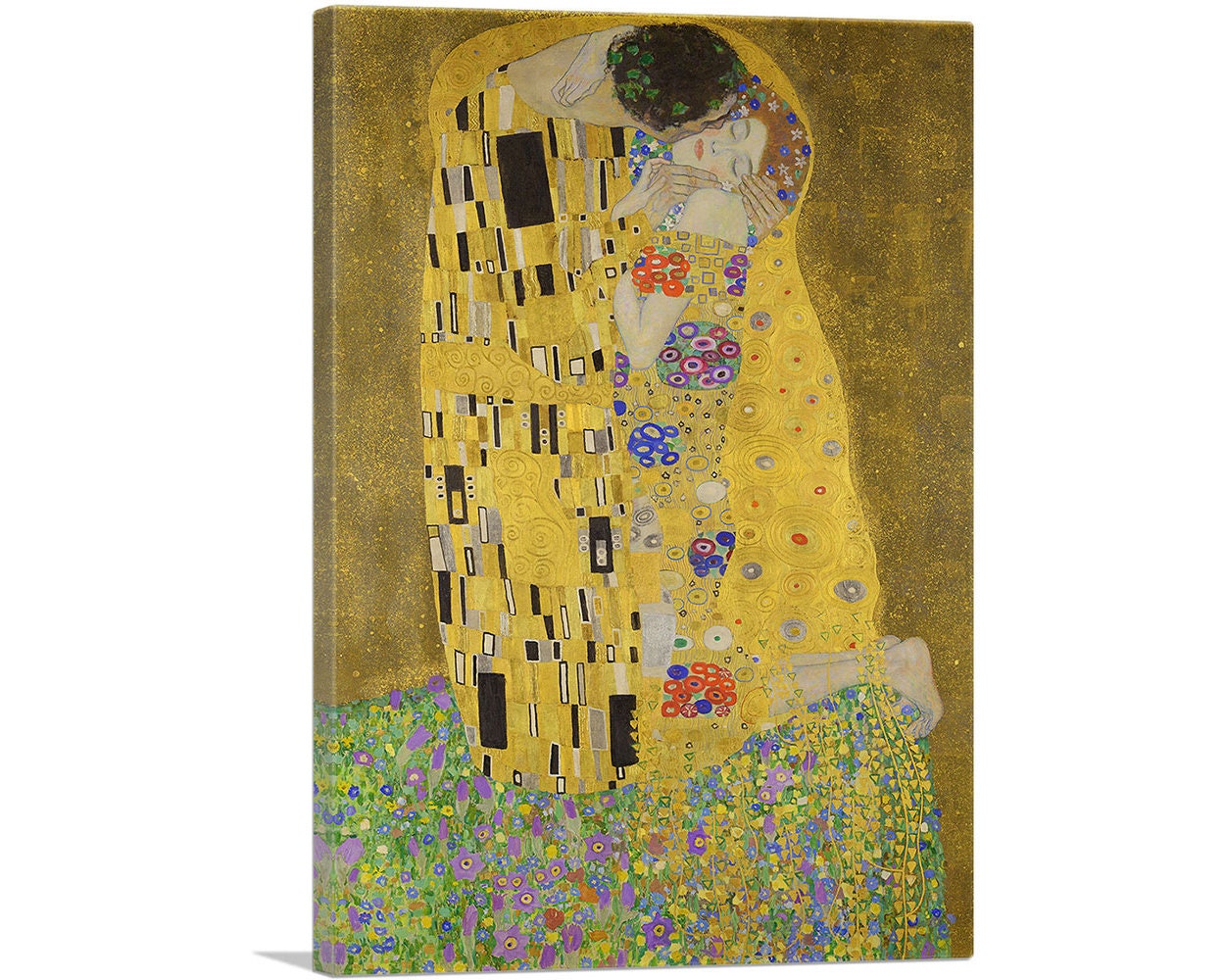 ARTCANVAS The Kiss - Rectangle 1907 by Gustav Klimt Canvas Art Print