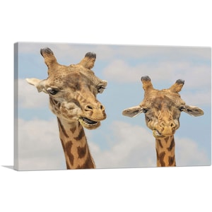 ARTCANVAS Giraffe Safari Zoo Decor Canvas Art Print