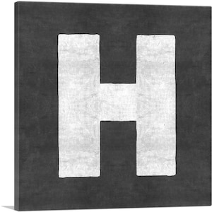 ARTCANVAS Chalkboard Alphabet Letter H Canvas Art Print