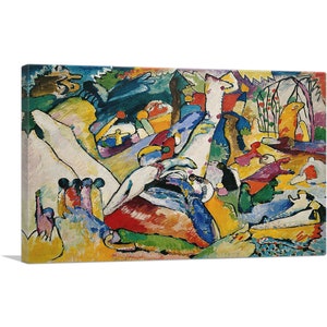 ARTCANVAS Boceto para Composición II 1910 por Wassily Kandinsky Canvas Art Print