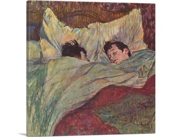 ARTCANVAS In Bed 1893 Canvas Art Print by Henri De Toulouse-Lautrec