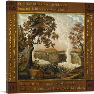 ARTCANVAS The Falls of Niagara 1825 by Edward Hicks Canvas Art Print