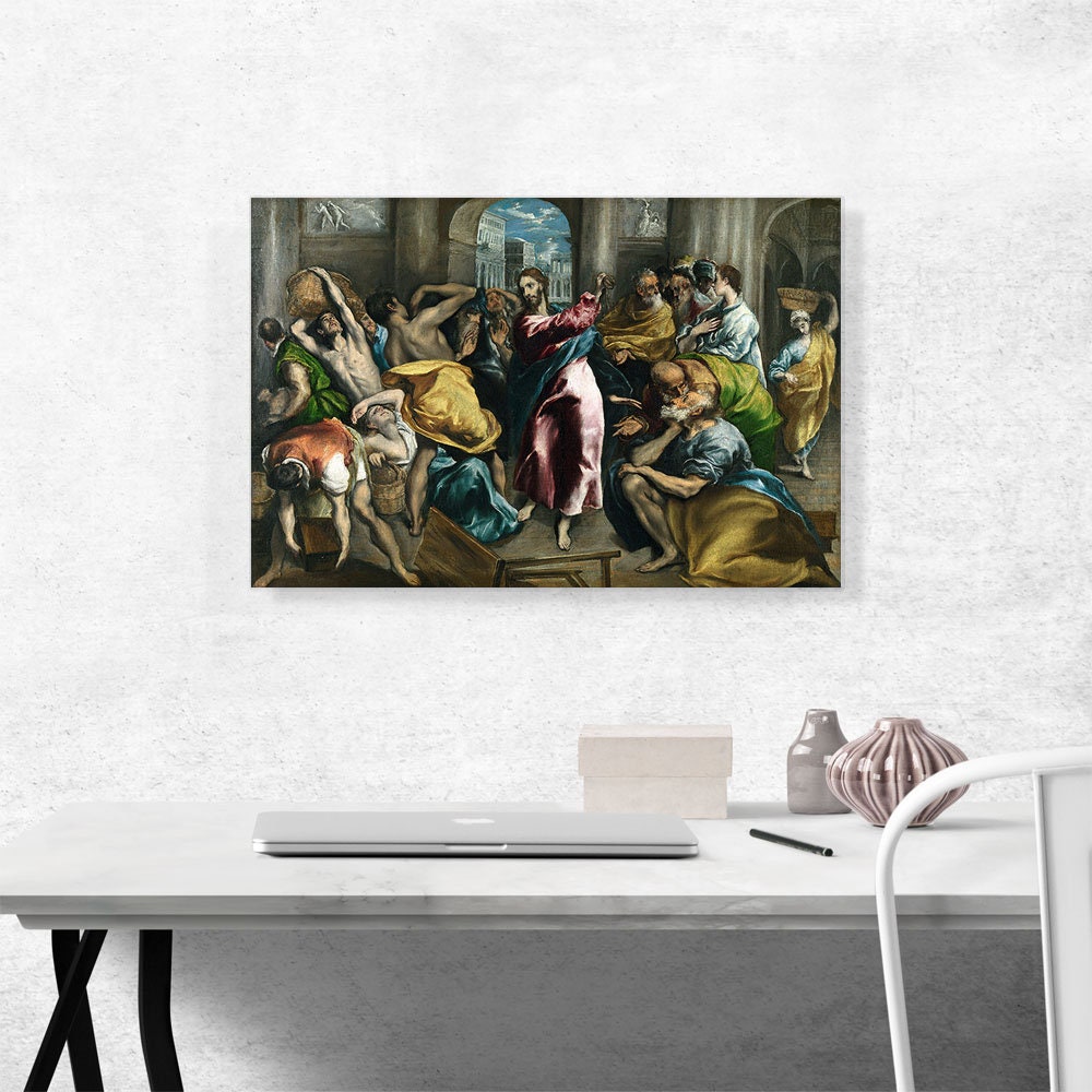 ARTCANVAS Christ Driving the Traders From the Temple 1600 by El Greco ...
