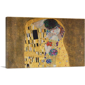 ARTCANVAS The Kiss - Detail 1907 by Gustav Klimt Canvas Art Print