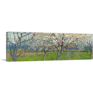 ARTCANVAS The Pink Orchard Panoramic by Vincent van Gogh Canvas Art Print 36&quot;x12&quot;