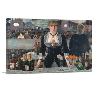 ARTCANVAS A Bar at the Folies Bergere 1882 by Edouard Manet Canvas Art Print