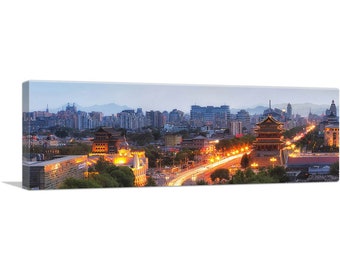 ARTCANVAS Beijing China Capital Skyline Panoramic Canvas Art Print