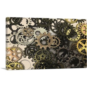 ARTCANVAS Machine Parts Home Decor Canvas Art Print
