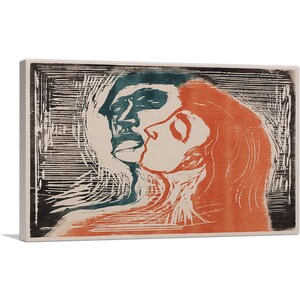 ARTCANVAS Head to Head 1905 by Edvard Munch Canvas Art Print