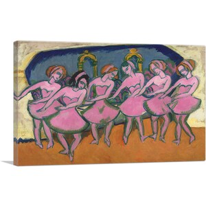ARTCANVAS Six Dancers 1911 by Ernst Ludwig Kirchner Canvas Art Print