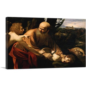 ARTCANVAS Sacrifice of Isaac 1603 by Caravaggio Canvas Art Print