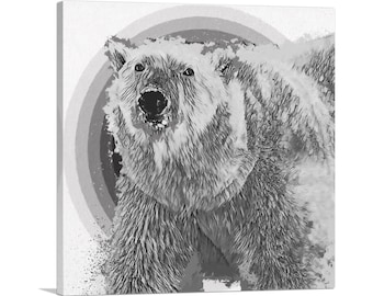 ARTCANVAS Polar Bear Modern Art Home Decor Canvas Art Print