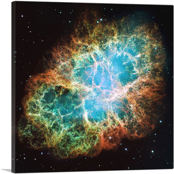 ARTCANVAS Crab Nebula Vivid Detail Hubble Telescope Nasa Photograph Canvas Art Print