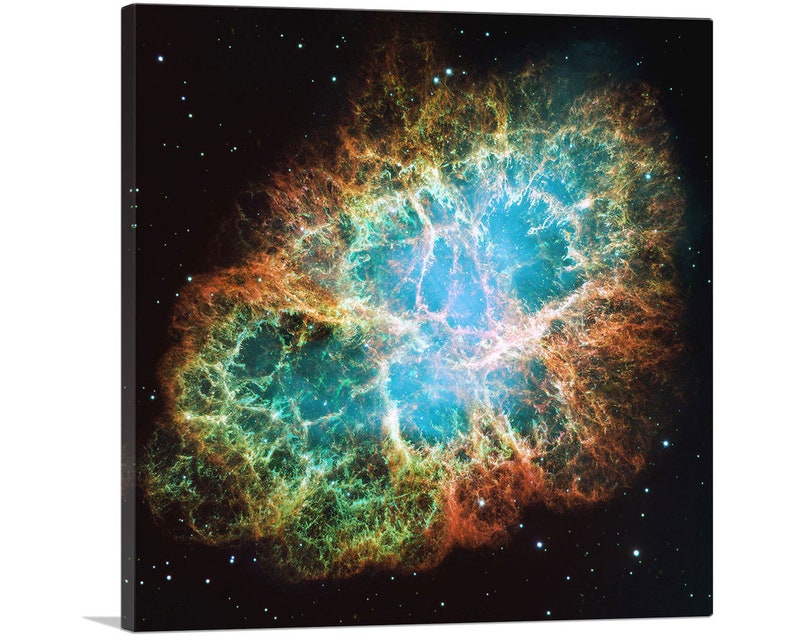 ARTCANVAS Crab Nebula Vivid Detail Hubble Telescope Nasa Photograph Canvas Art Print image 1