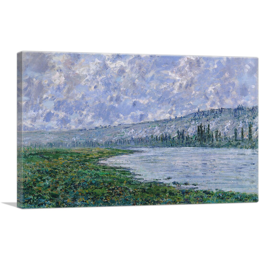 ARTCANVAS the Seine at Vetheuil 1880 Canvas Art Print by Claude Monet ...