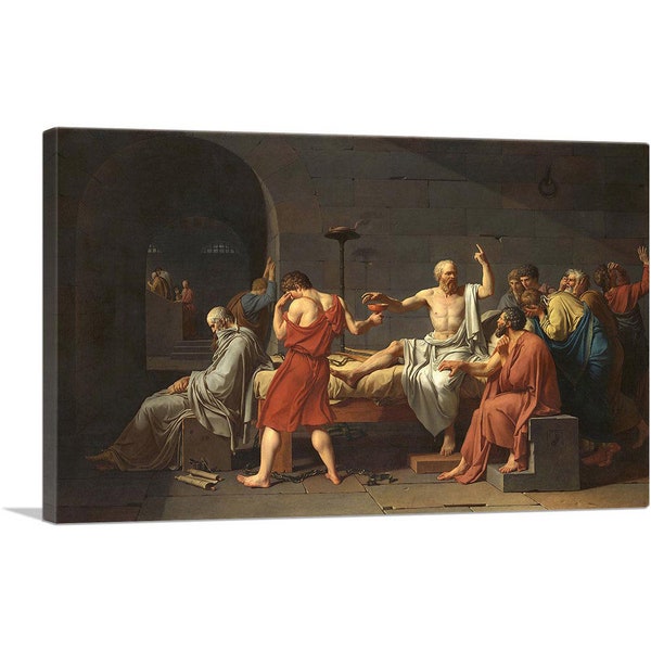 ARTCANVAS The Death of Socrates 1787 Canvas Art Print by Jacques Louis David