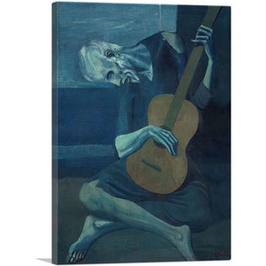 ARTCANVAS The Old Guitarist 1903 by Pablo Picasso Canvas Art Print 26&quot;x18&quot;